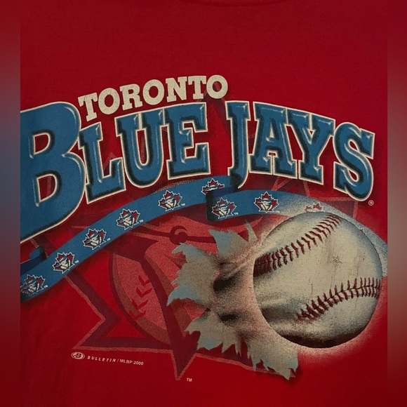 Vintage Toronto Blue Jays Y2K Red Retro Tee shirt - Picture 2 of 6